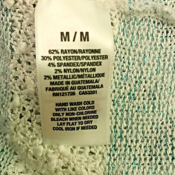 Aeropostale Wrap Back Womens M Open Metallic Knit Sweater Fairy Angelcore Lolita - Picture 7 of 7